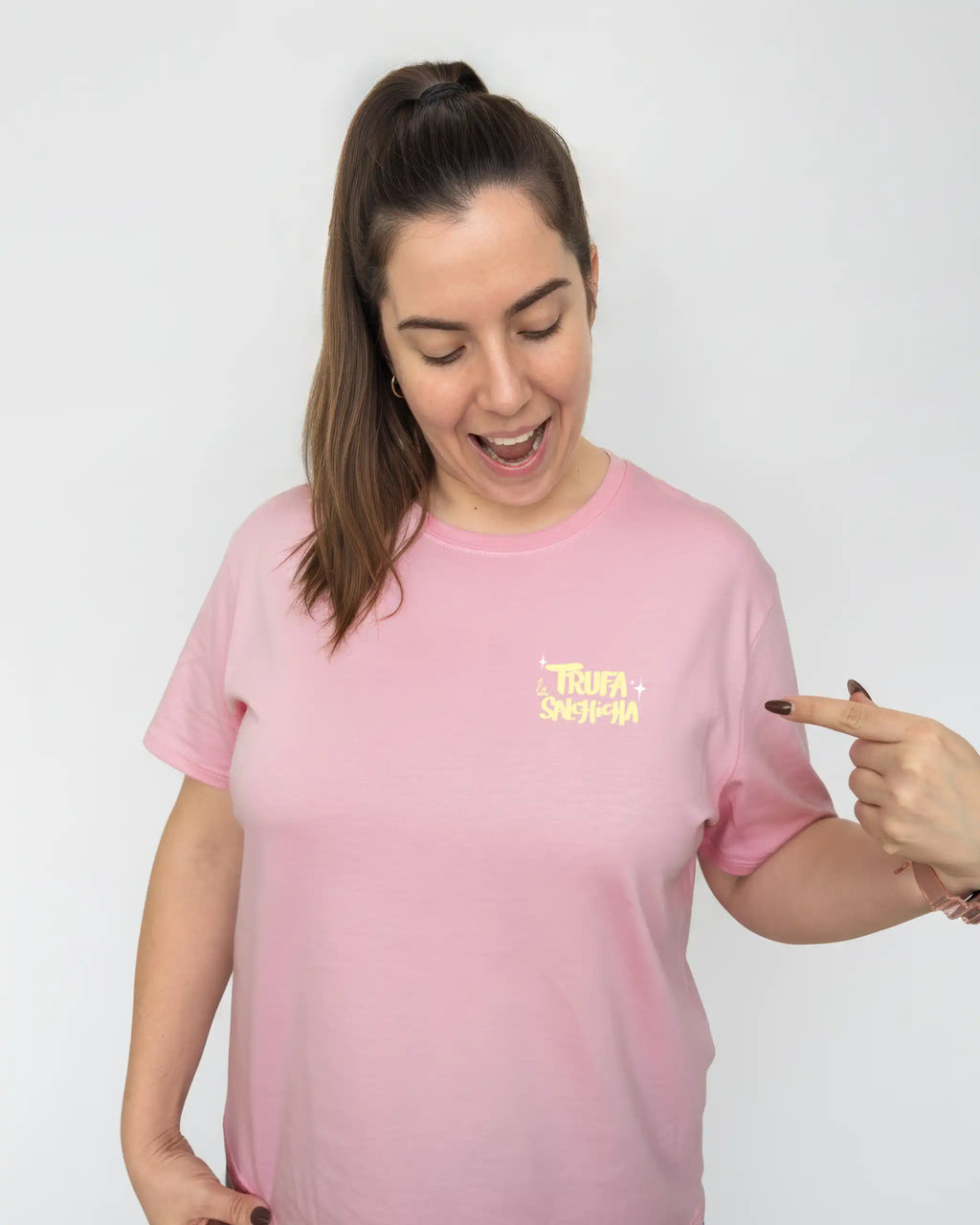 camiseta adulto trufilover rosa