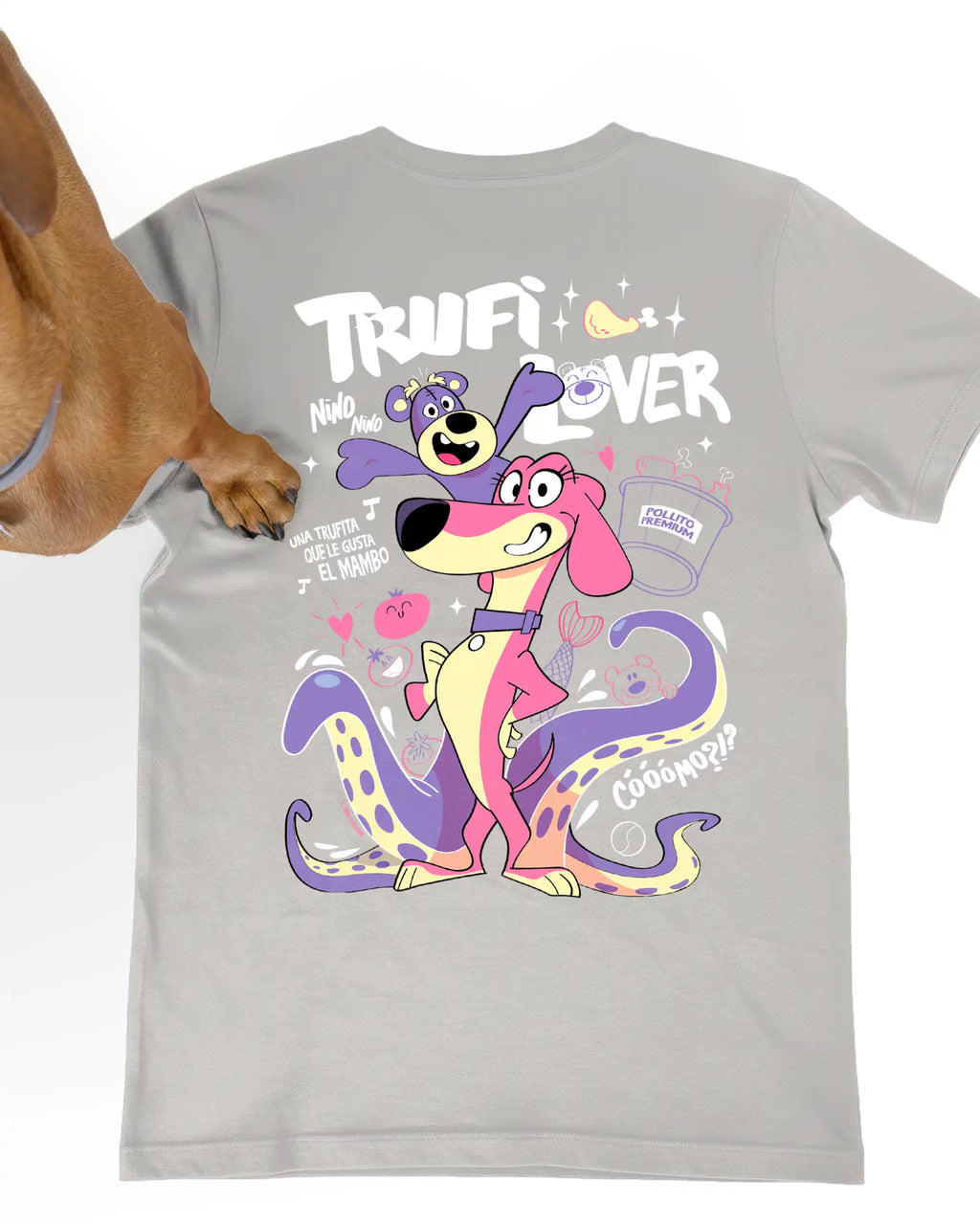 camiseta adulto trufilover gris