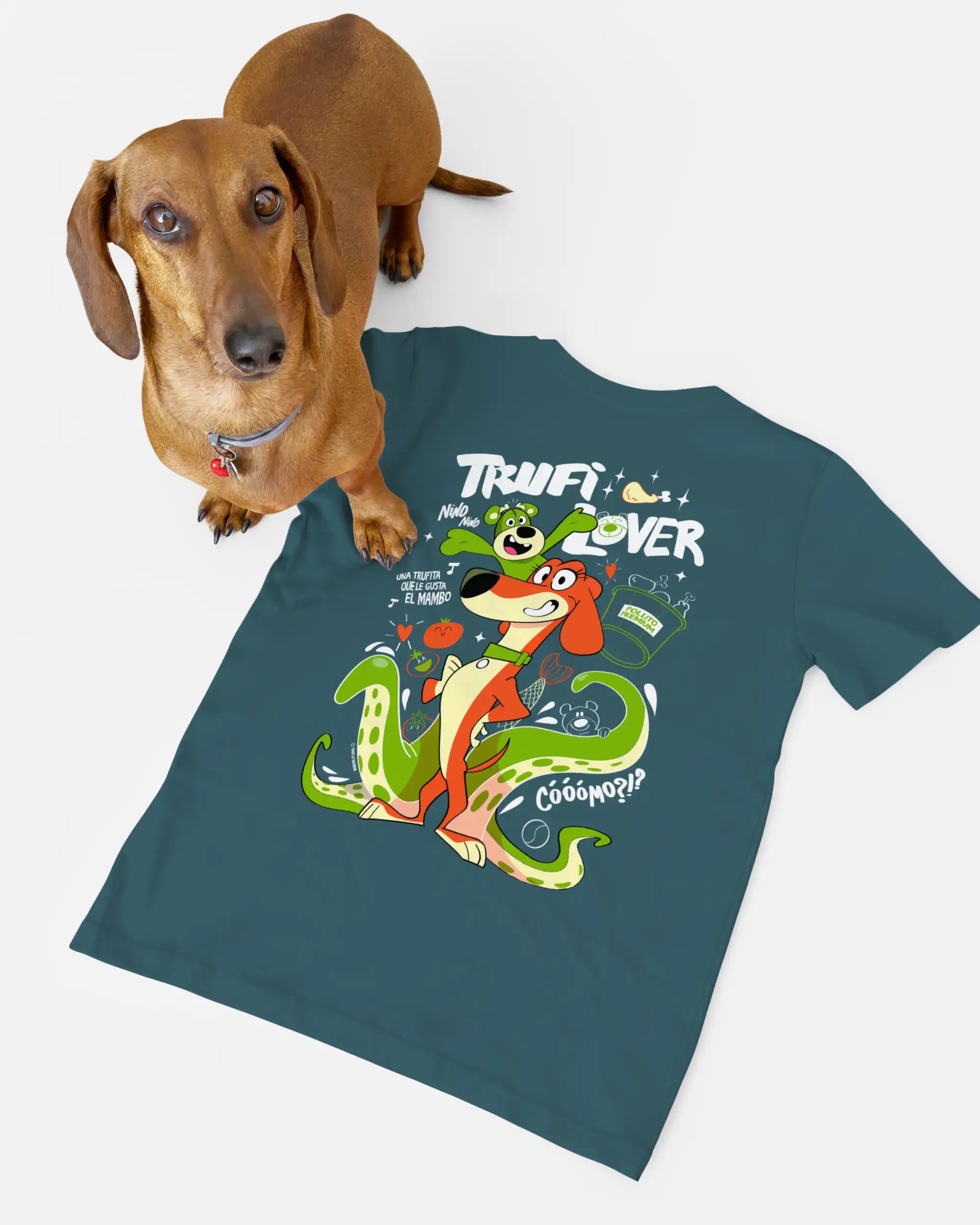 camiseta adulto trufilover verde azulado