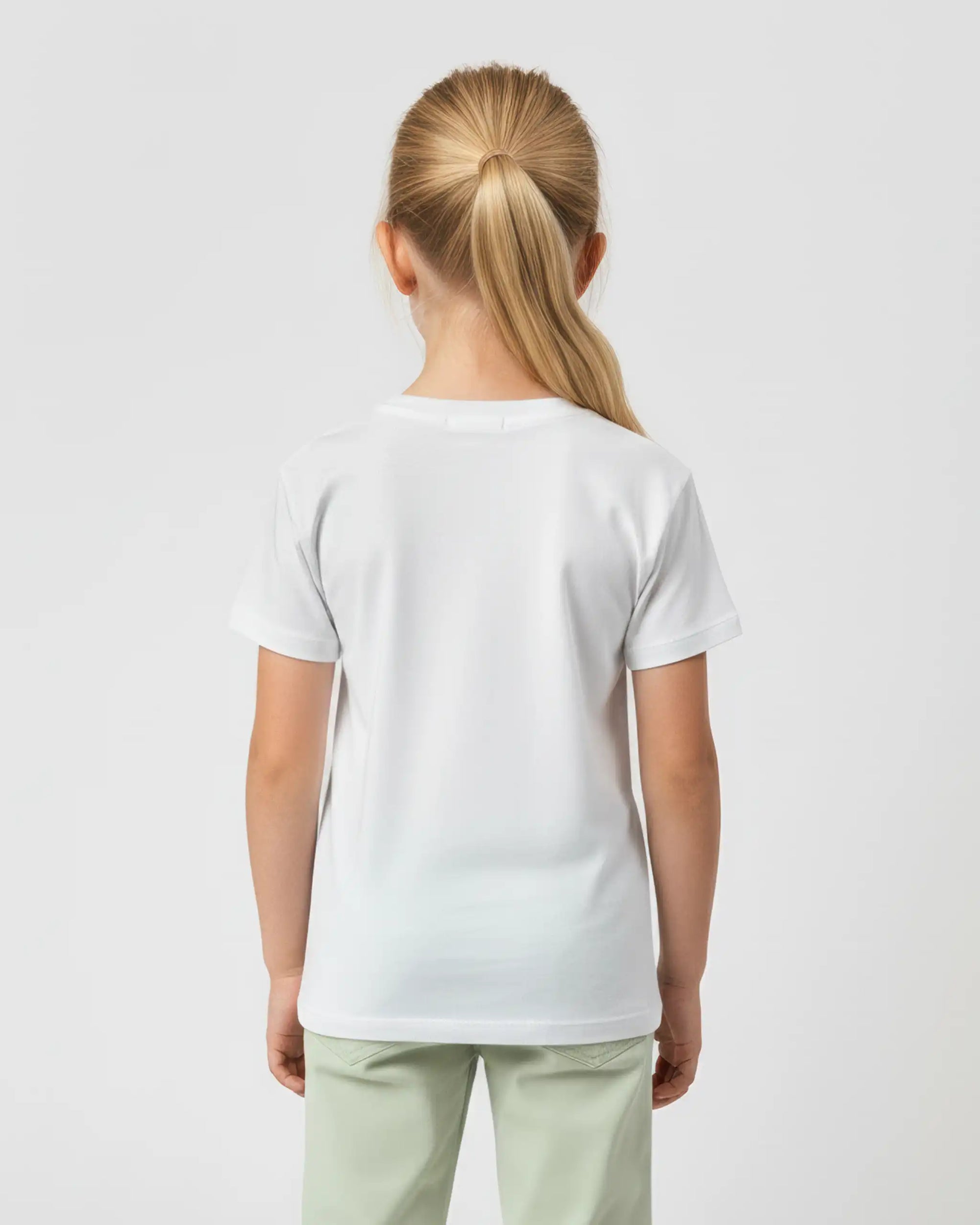 camiseta kids como blanco